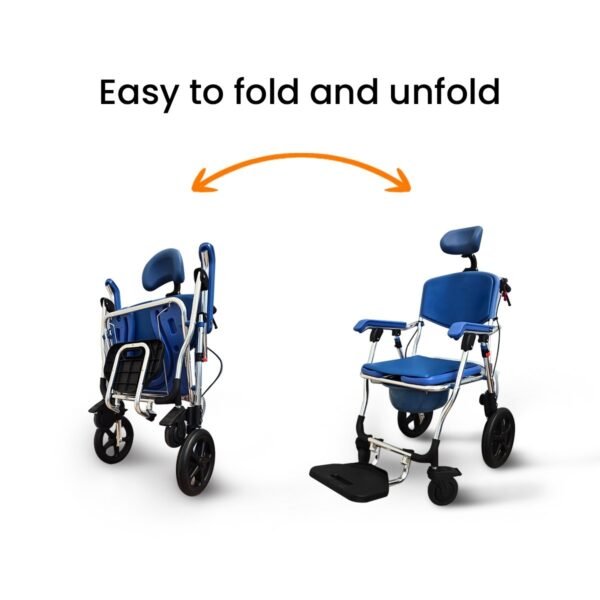 Foldable Wheelchair Commode - Image 2