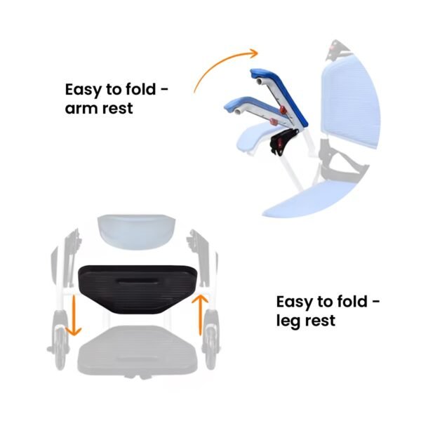 Foldable Wheelchair Commode - Image 3