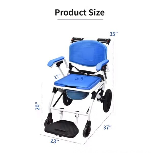 Foldable Wheelchair Commode - Image 9