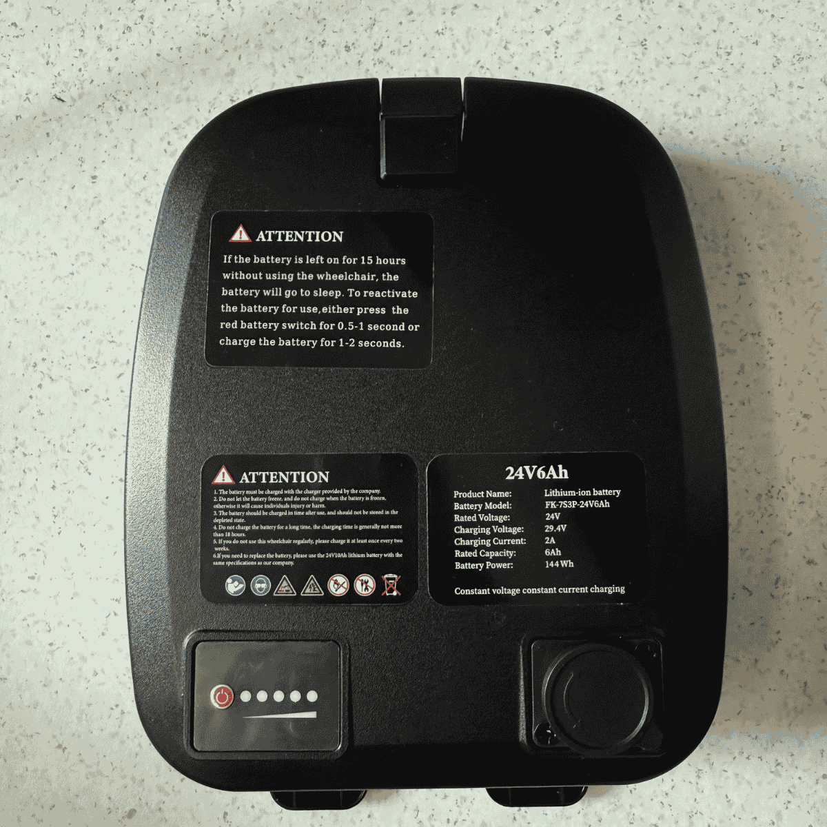 Carbon Fibre wheelchair battery