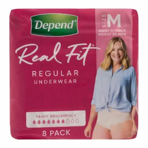 Depend Real Fit Incontinence Underwear Regular Women 32 Pack