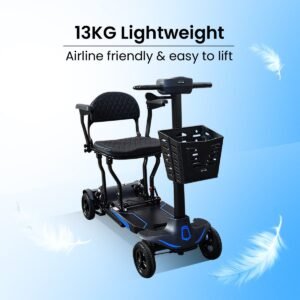 Bluey Portable Travel Mobility Scooter | Lightweight Carbon Fibre Folding Scooter for Everyday Travel