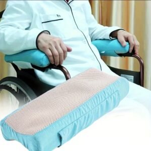 2-in-1 Padded Wheelchair Armrest & Footrest Cushions – Full-Length Raised Support Pads, Pair